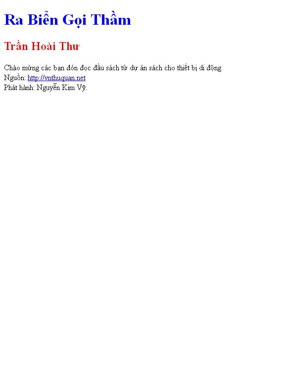 Ra Biển Gọi Thầm