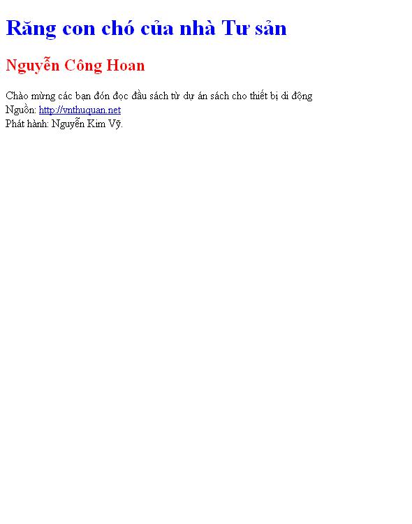 Răng con chó của nhà Tư sản
