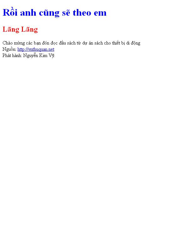 Rồi anh cũng sẽ theo em