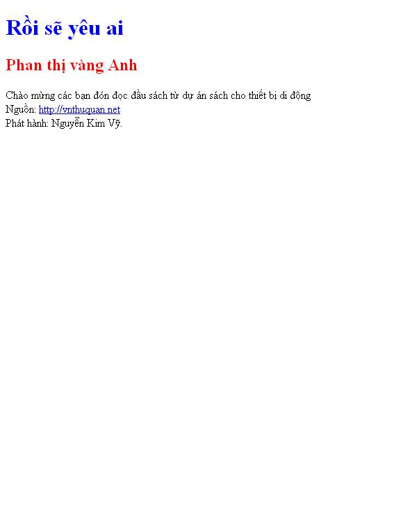 Rồi sẽ yêu ai