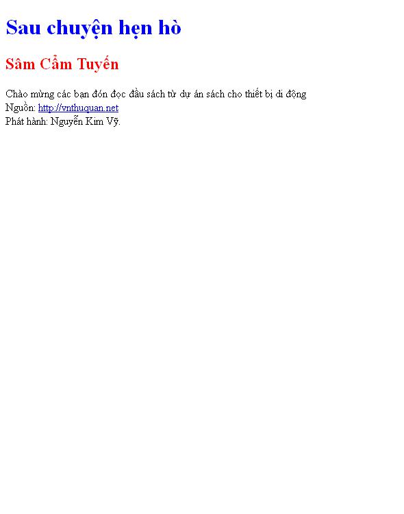 Sau chuyện hẹn hò