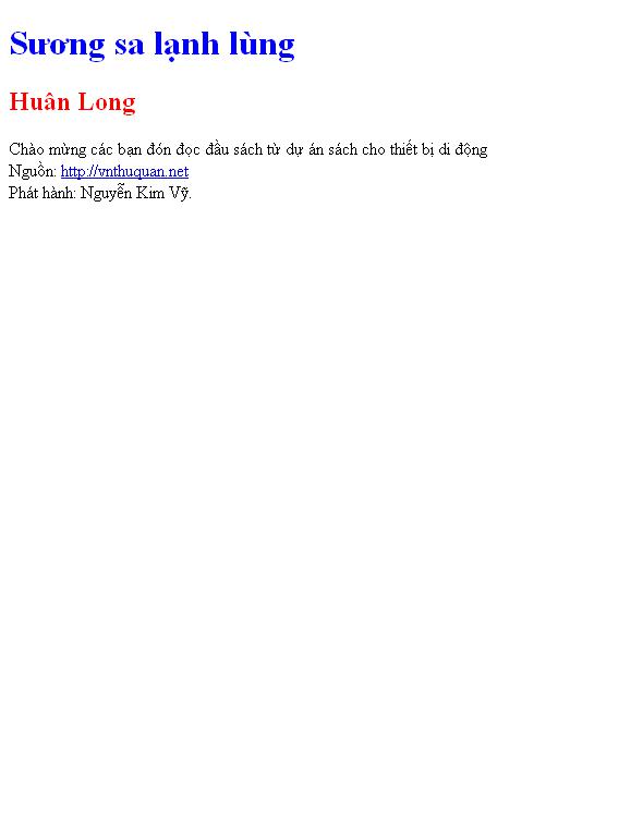 Sương sa lạnh lùng