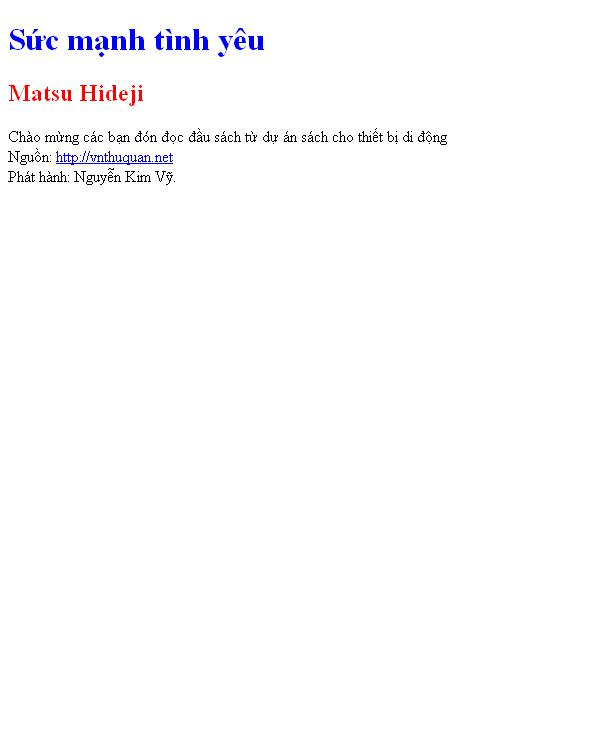 Sức mạnh tình yêu