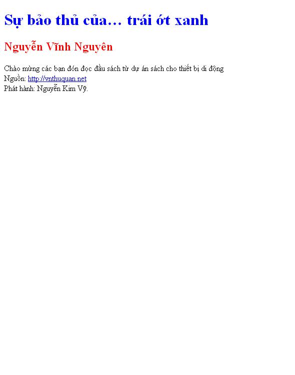 Sự bảo thủ của… trái ớt xanh