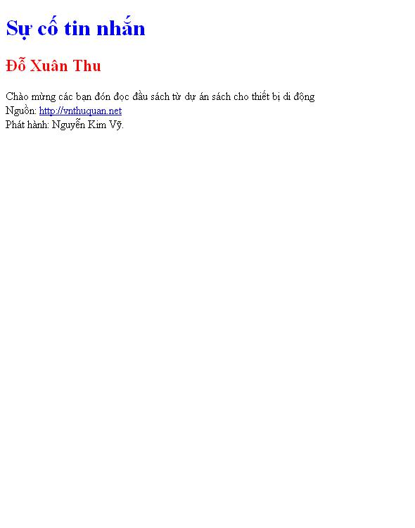 Sự cố tin nhắn