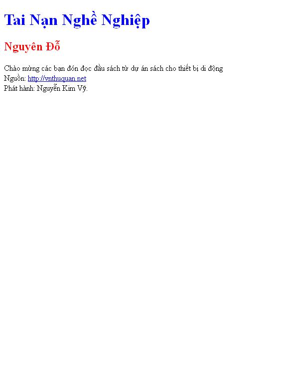 Tai Nạn Nghề Nghiệp
