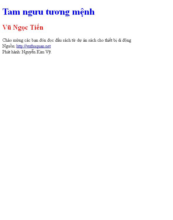 Tam ngưu tương mệnh