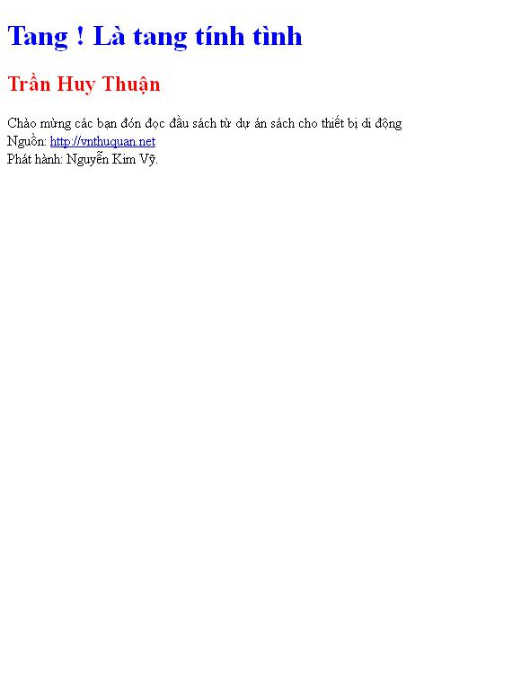 Tang ! Là tang tính tình
