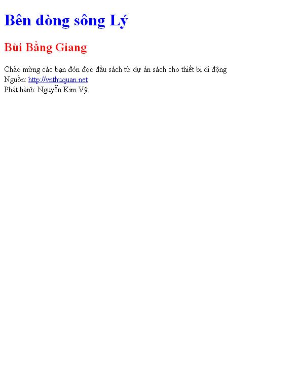 Bên dòng sông Lý