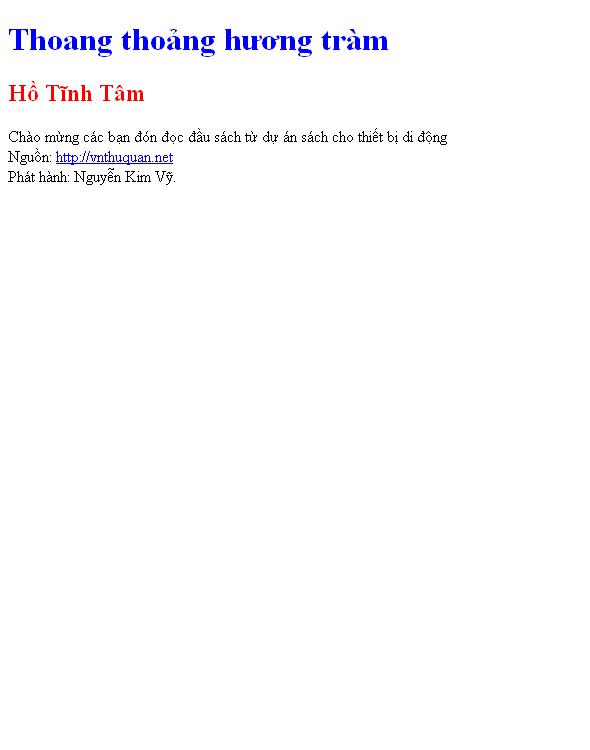 Thoang thoảng hương tràm