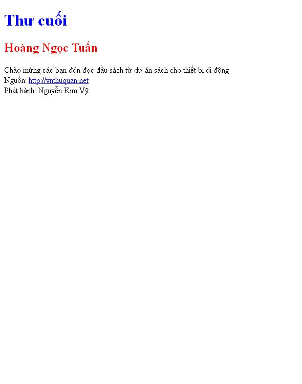 Thư cuối