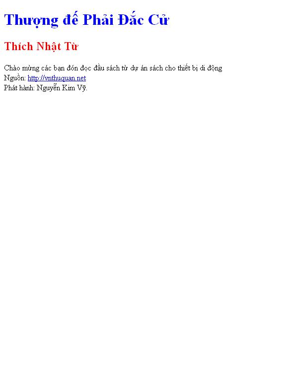 Thượng đế Phải Đắc Cử