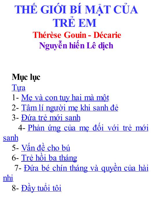 Thế Giới Bí Mật Của Trẻ Em