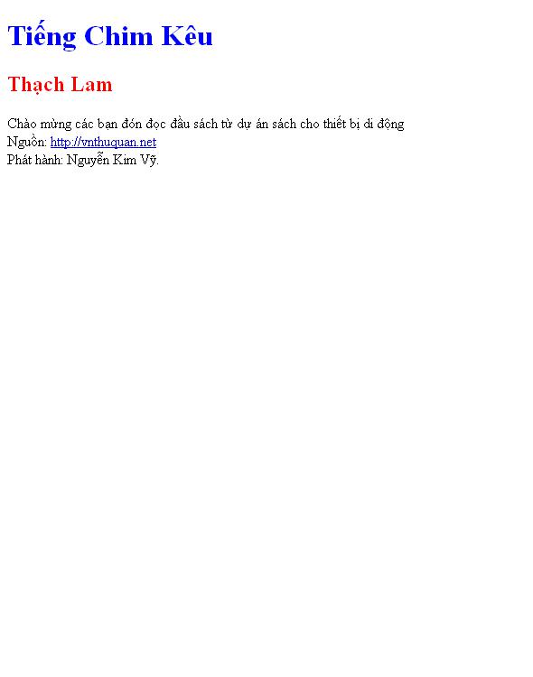 Tiếng Chim Kêu