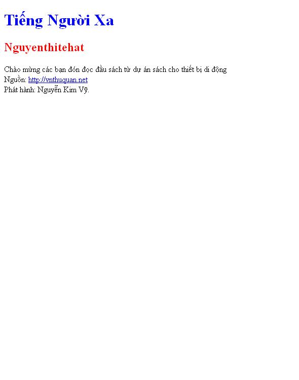 Tiếng Người Xa