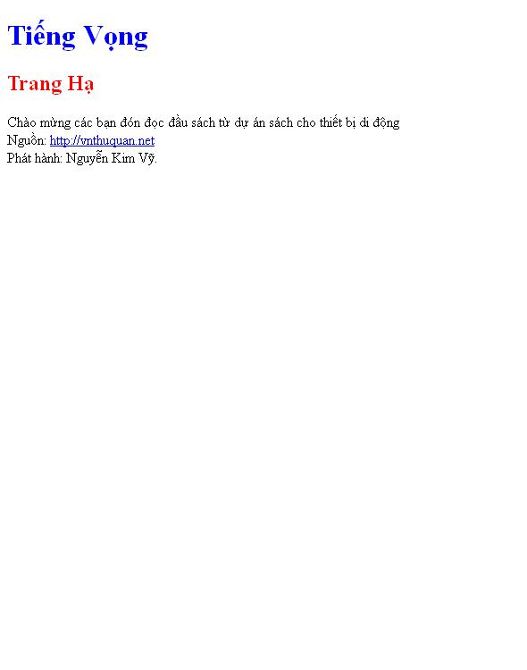 Tiếng Vọng