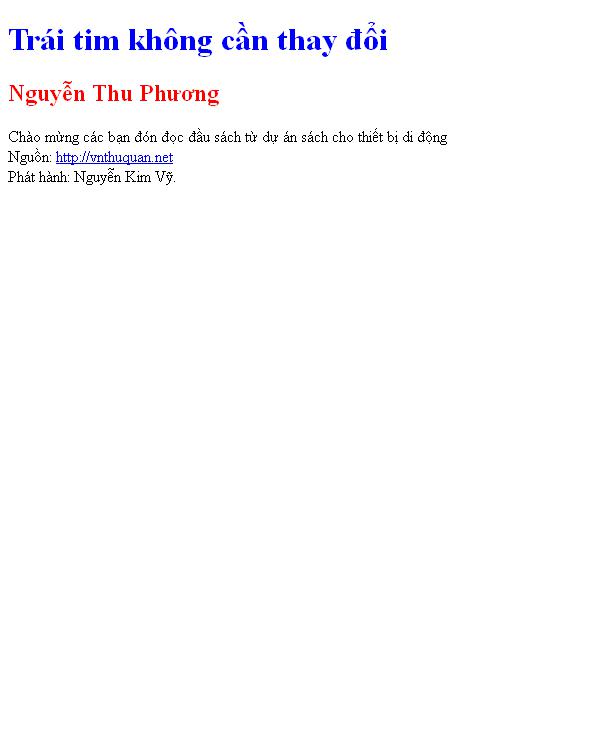 Trái tim không cần thay đổi