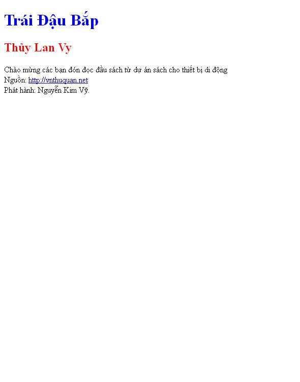 Trái Ðậu Bắp