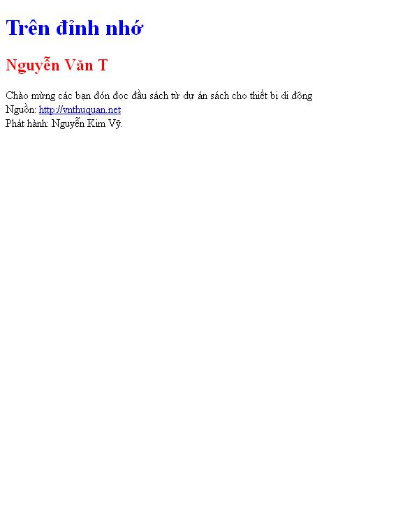 Trên đỉnh nhớ