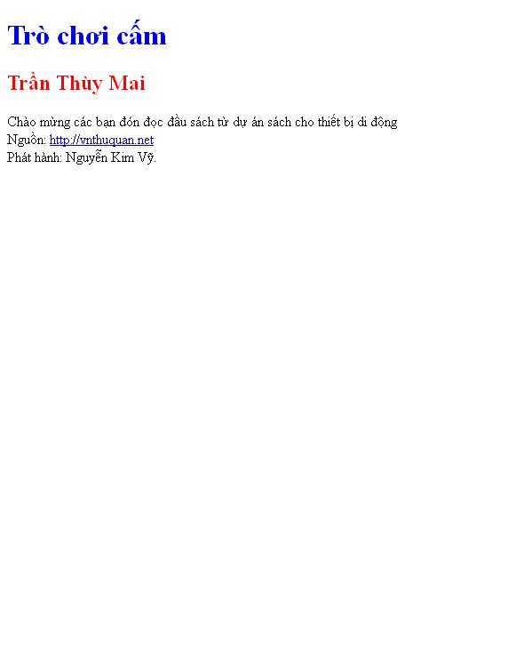 Trò chơi cấm