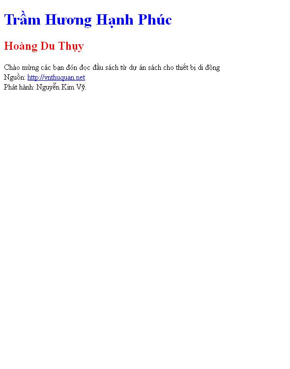Trầm Hương Hạnh Phúc