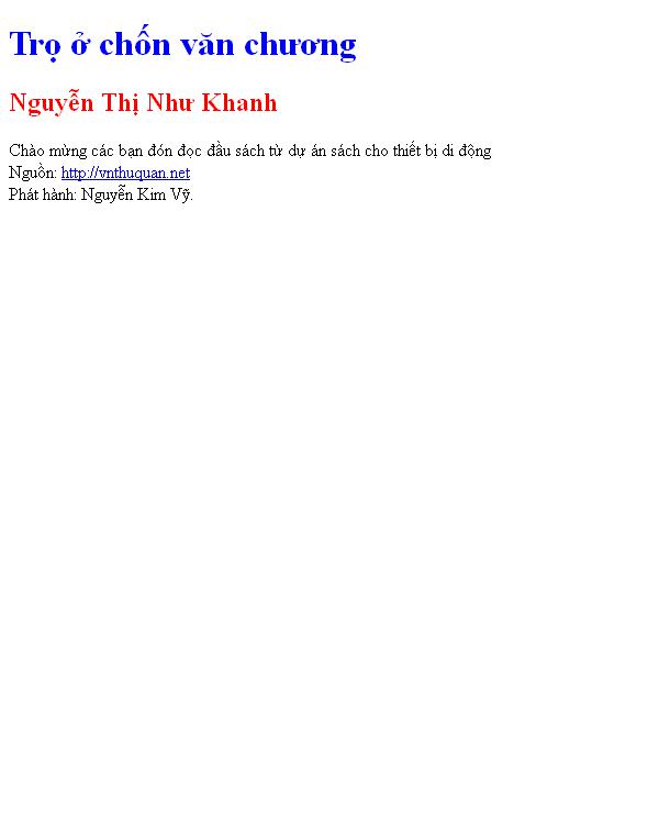 Trọ ở chốn văn chương
