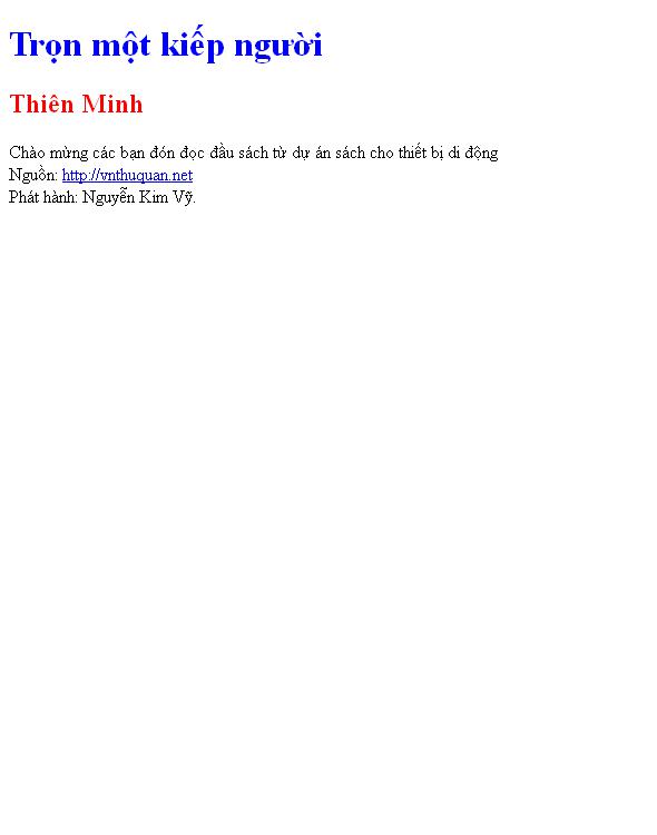 Trọn một kiếp người