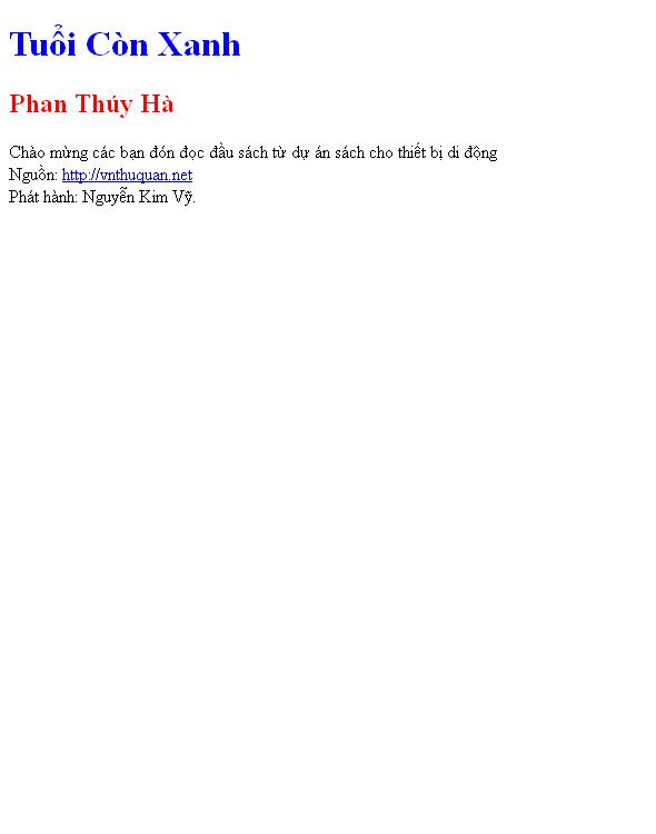 Tuổi Còn Xanh