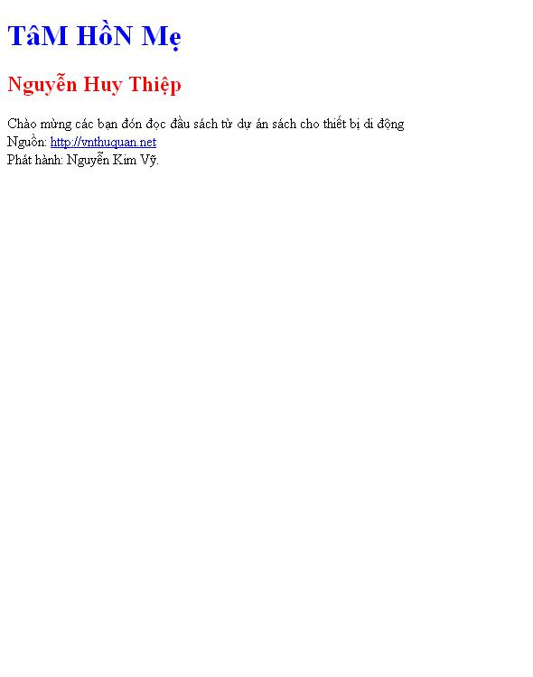 TâM HồN Mẹ