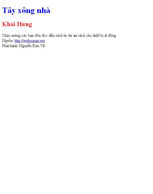 Tây xông nhà