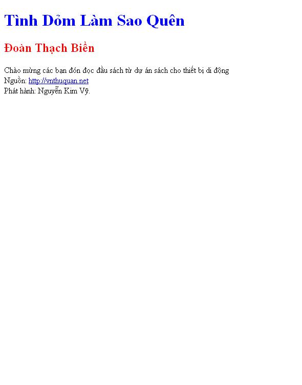 Tình Dỏm Làm Sao Quên
