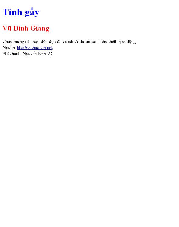 Tình gầy