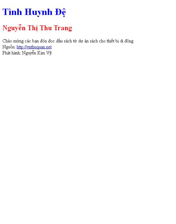 Tình Huynh Đệ