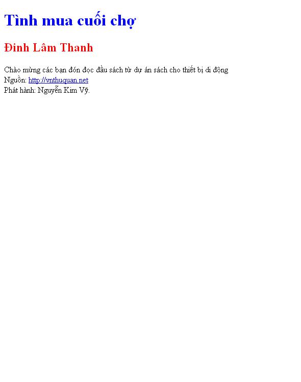 Tình mua cuối chợ