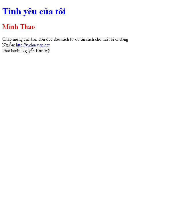 Tình yêu của tôi
