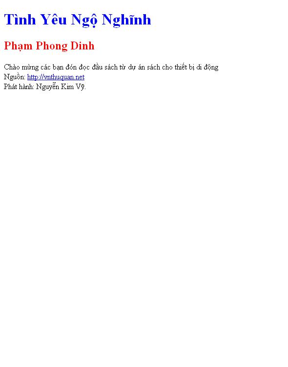 Tình Yêu Ngộ Nghĩnh