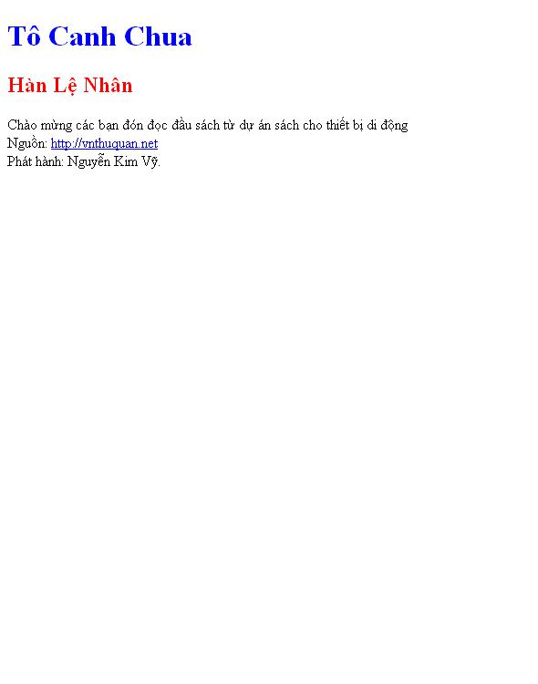 Tô Canh Chua