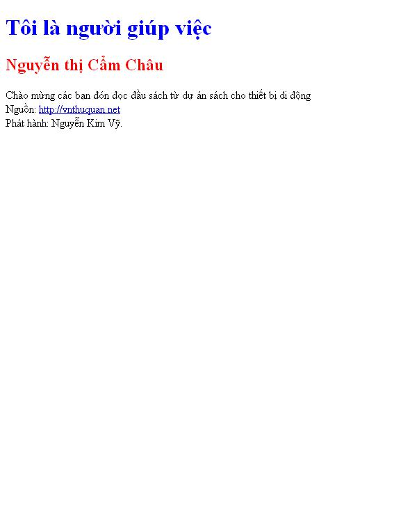 Tôi là người giúp việc