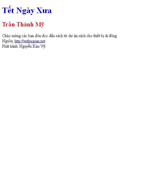 Tết Ngày Xưa