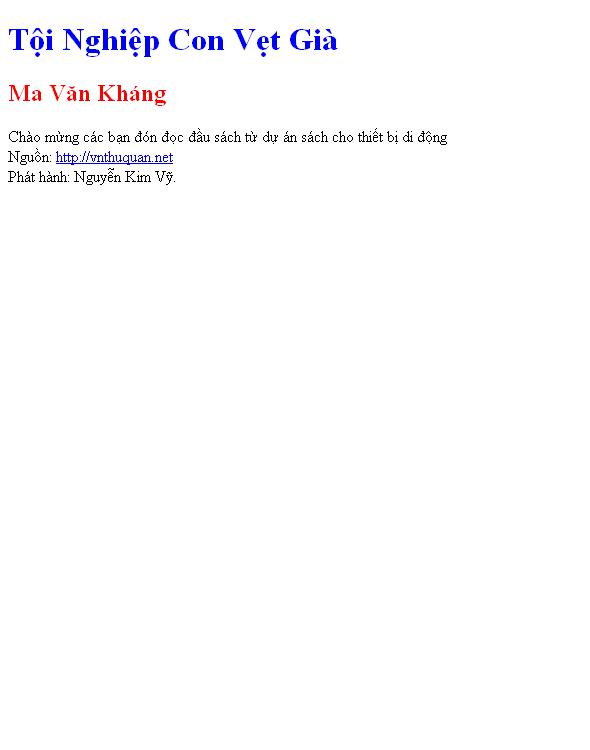 Tội Nghiệp Con Vẹt Già