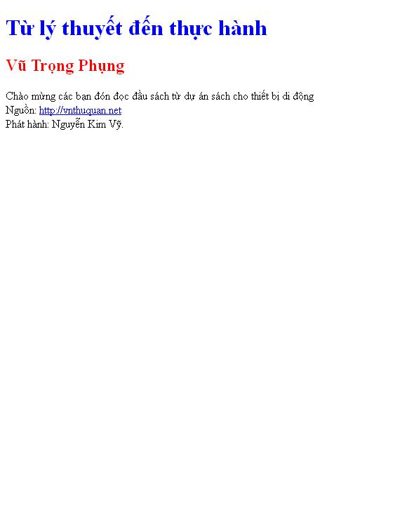 Từ lý thuyết đến thực hành
