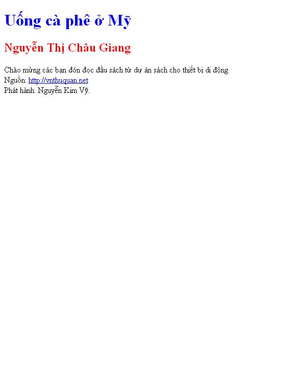 Uống cà phê ở Mỹ