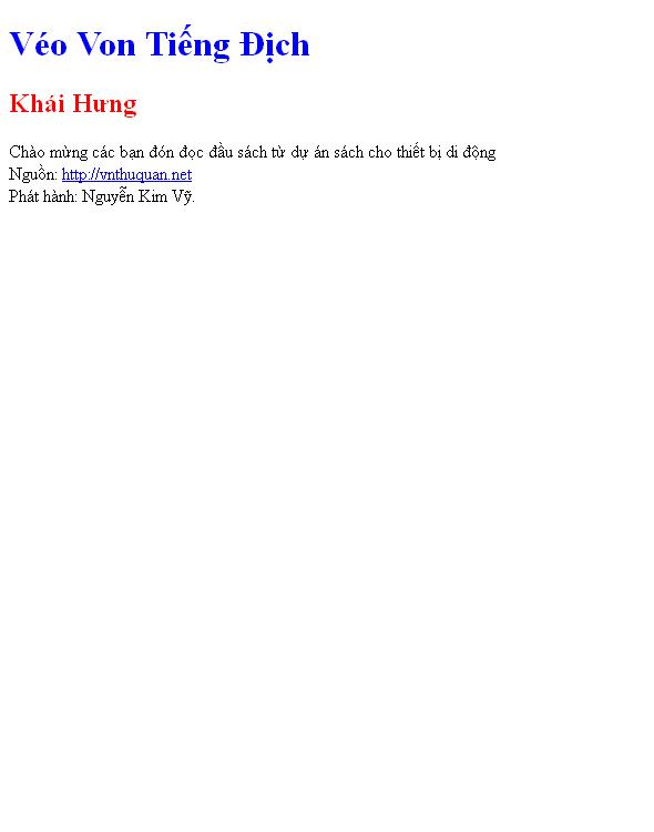 Véo Von Tiếng Địch