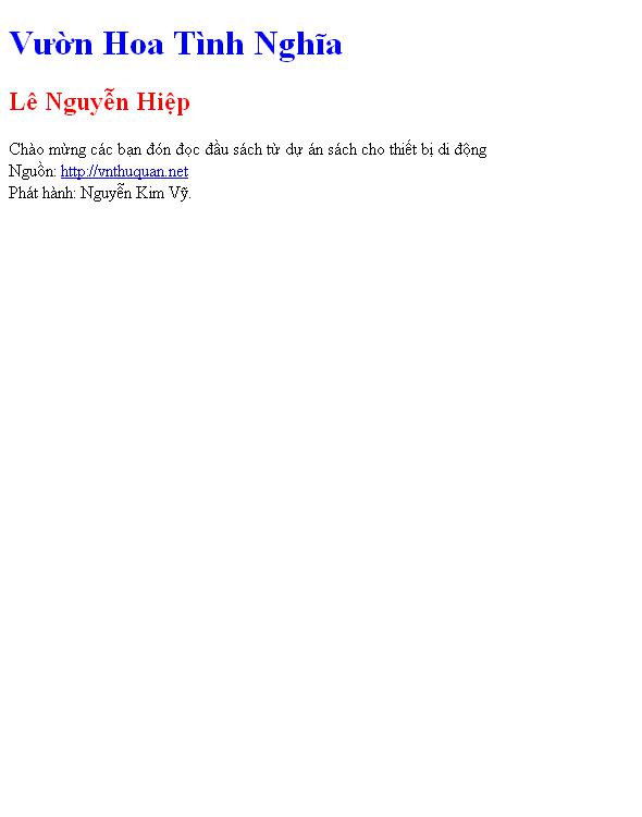 Vườn Hoa Tình Nghĩa