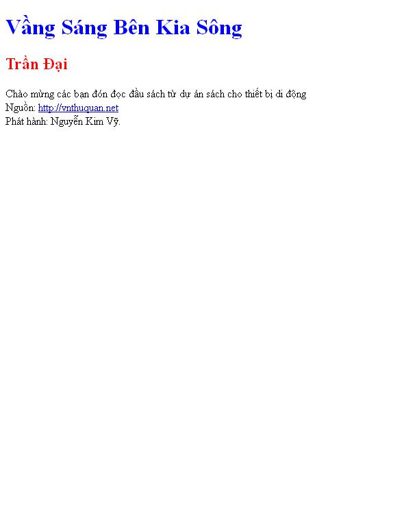 Vầng Sáng Bên Kia Sông