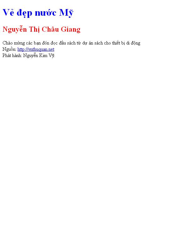 Vẻ đẹp nước Mỹ