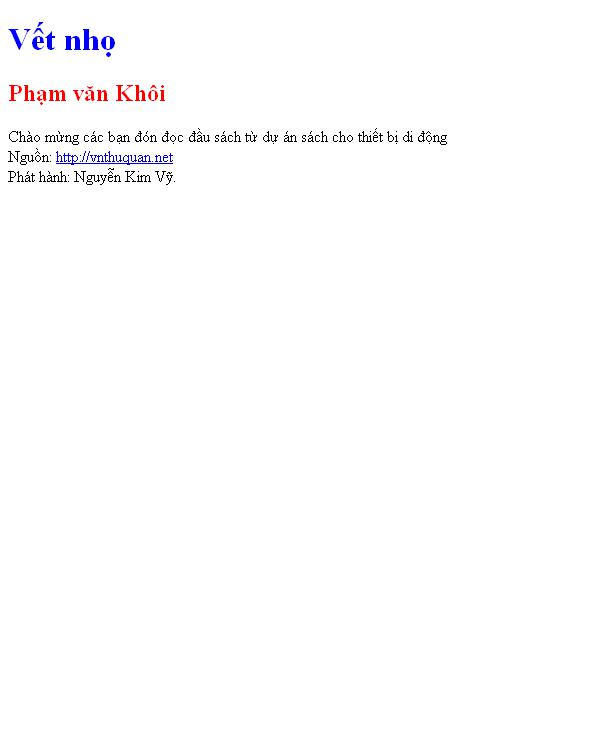 Vết nhọ