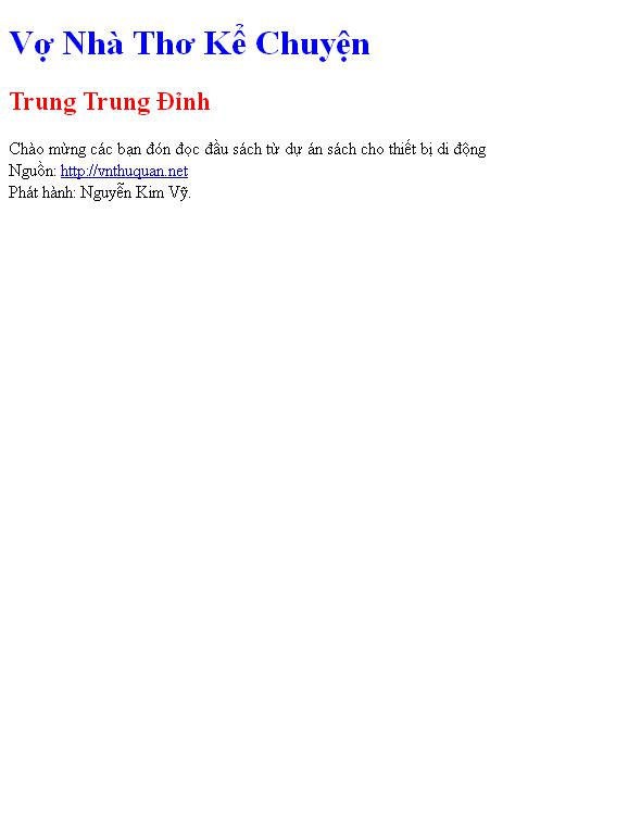 Vợ Nhà Thơ Kể Chuyện