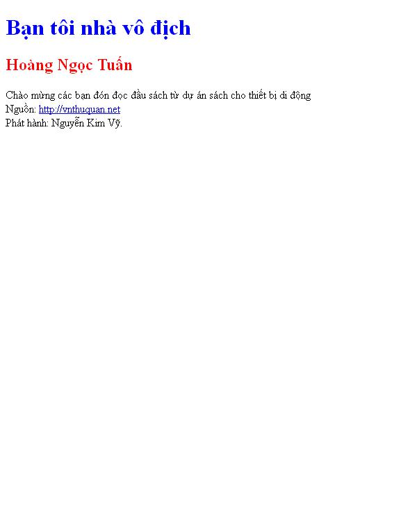 Bạn tôi nhà vô địch