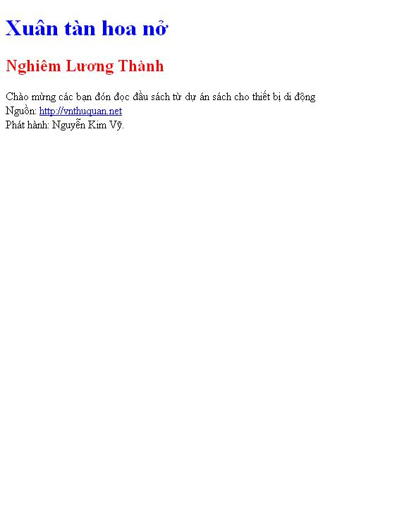 Xuân tàn hoa nở